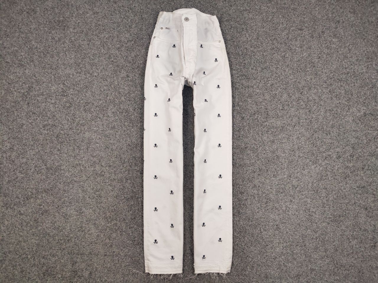 Polo Ralph Lauren Polo Ralph Lauren white Monogram Jeans skull logo Denim Size US 36 / EU 52 - 1 Thumbnail