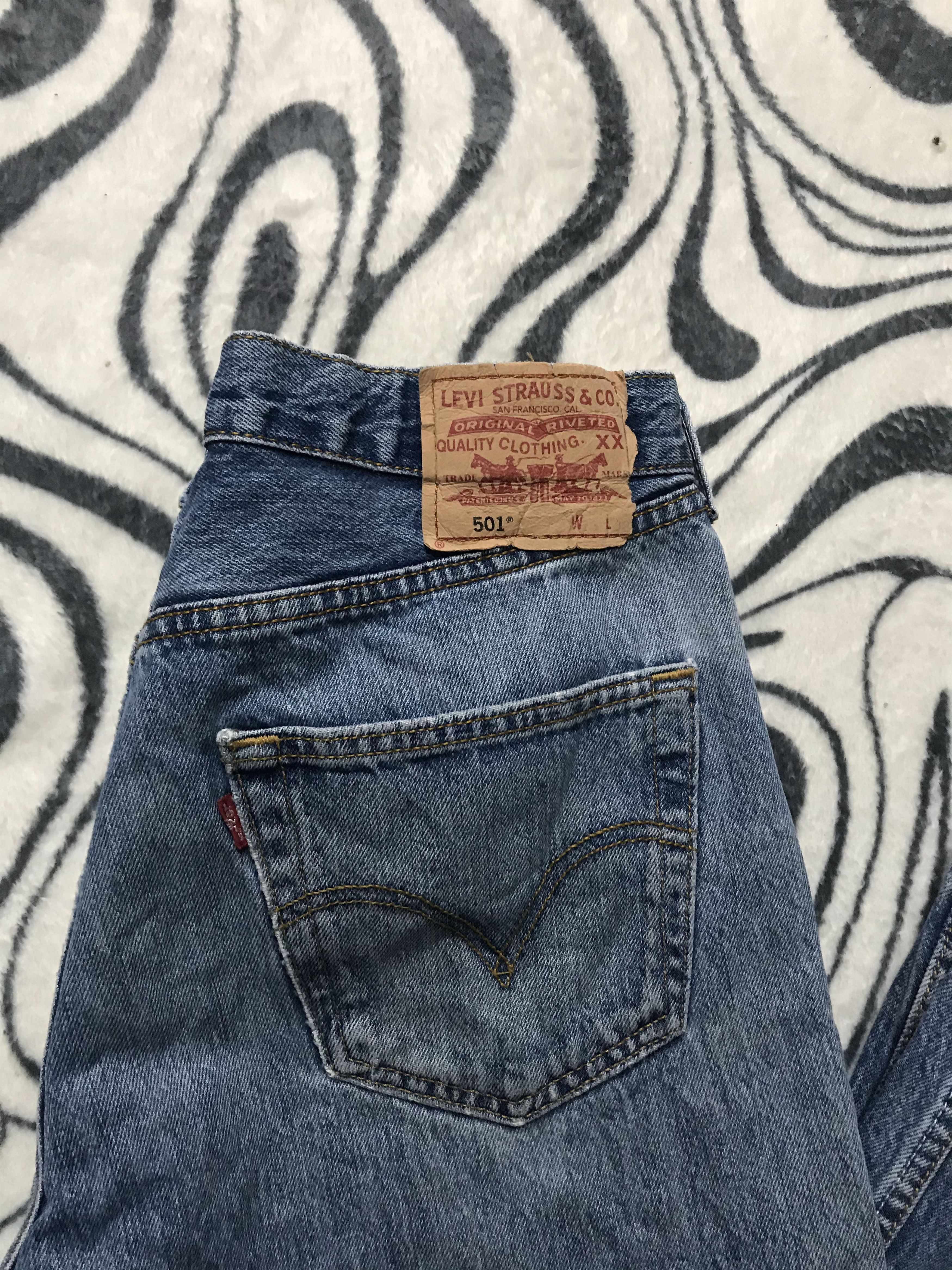 Levi's Levis 501 Blue Denim Pants Jeans Size US 33 - 2 Thumbnail