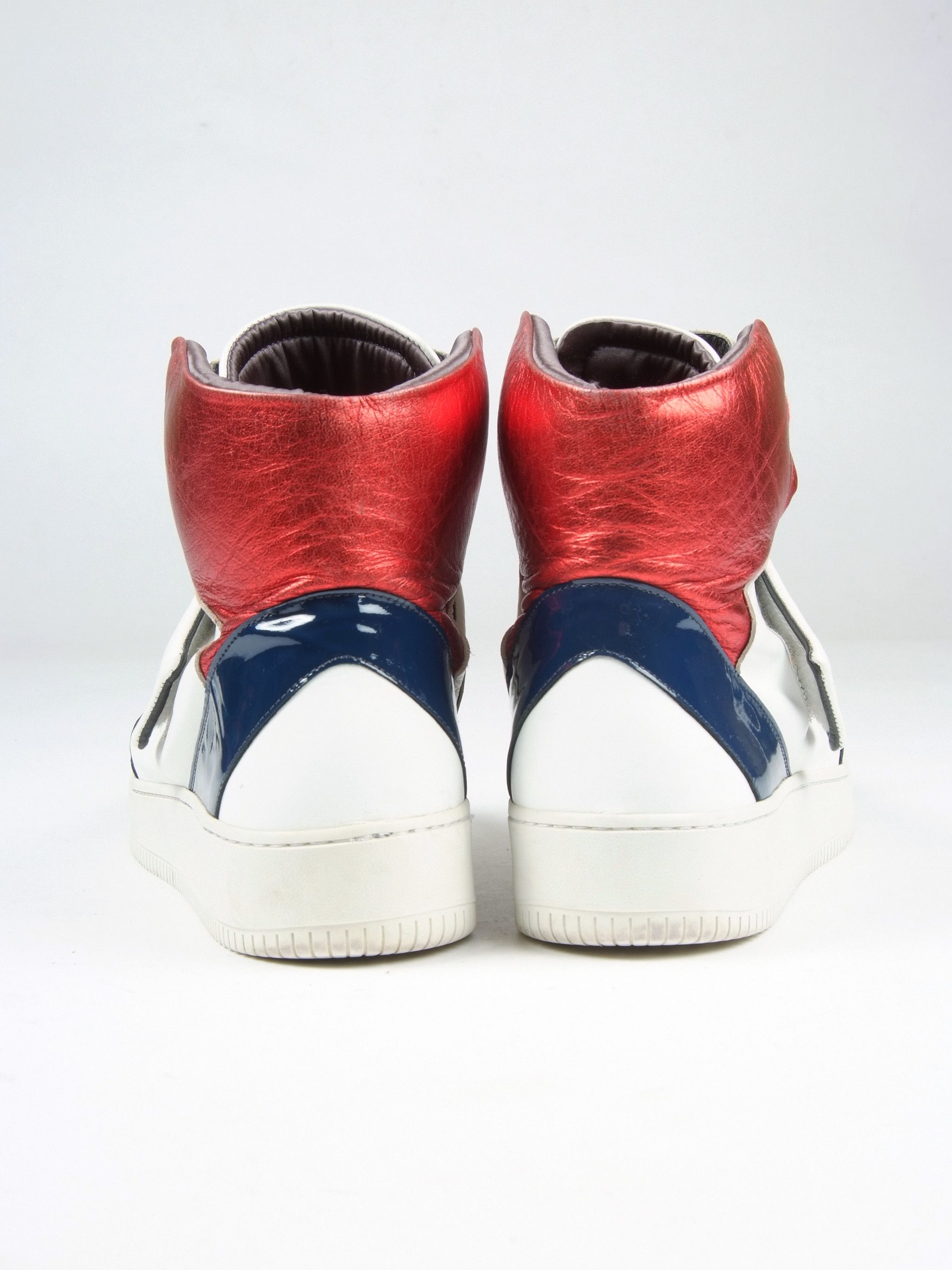 Just Cavalli × Raf Simons × Vintage RaRe Vintage Just Cavalli Leather Hi-Top Zip Sneakers US12 Size US 12 / EU 45 - 3 Thumbnail