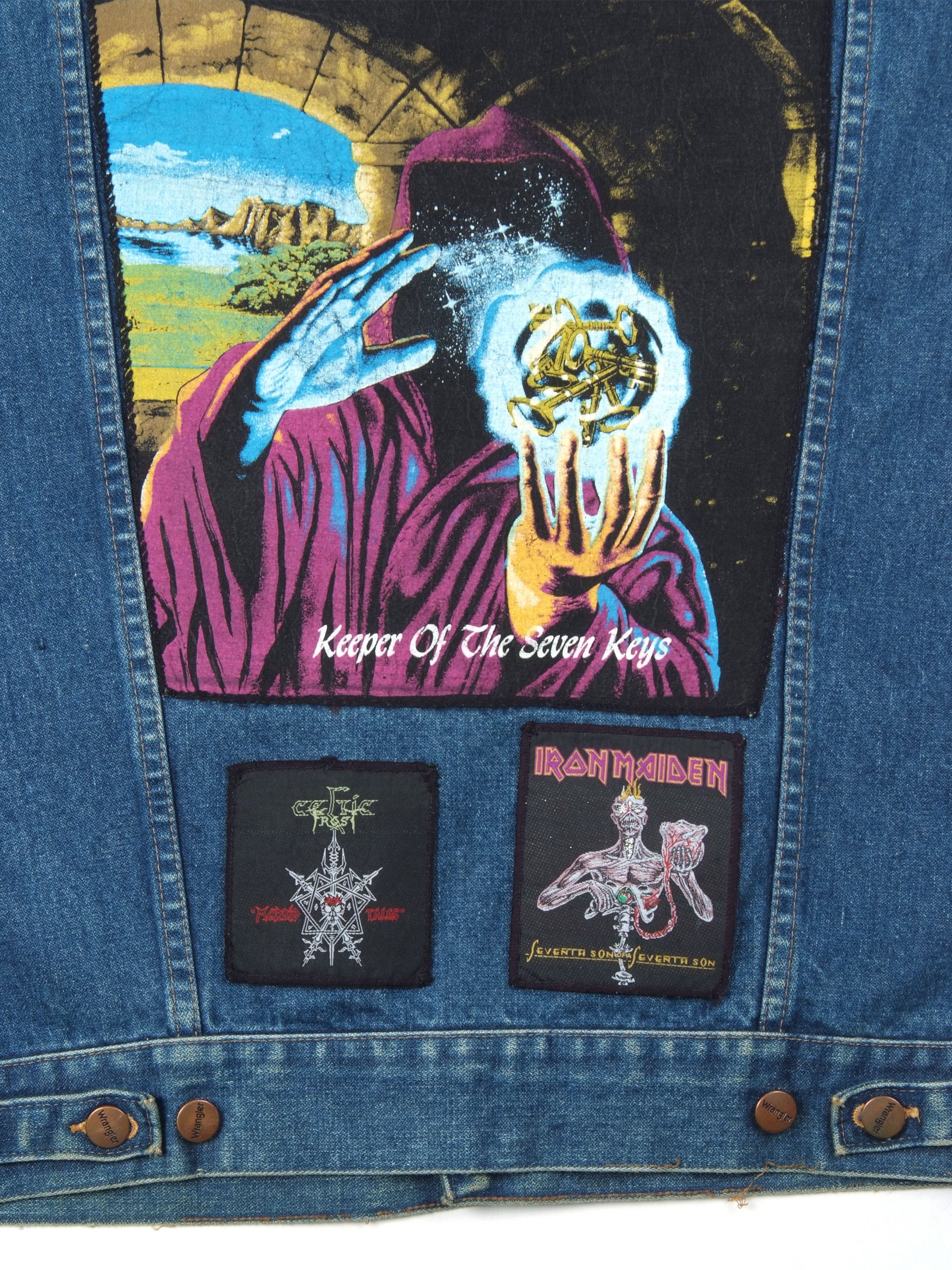 Band Tees × Wrangler 80's Wrangler Denim Vest With OG Rock Patches Hand Paint Size US M / EU 48-50 / 2 - 5 Thumbnail