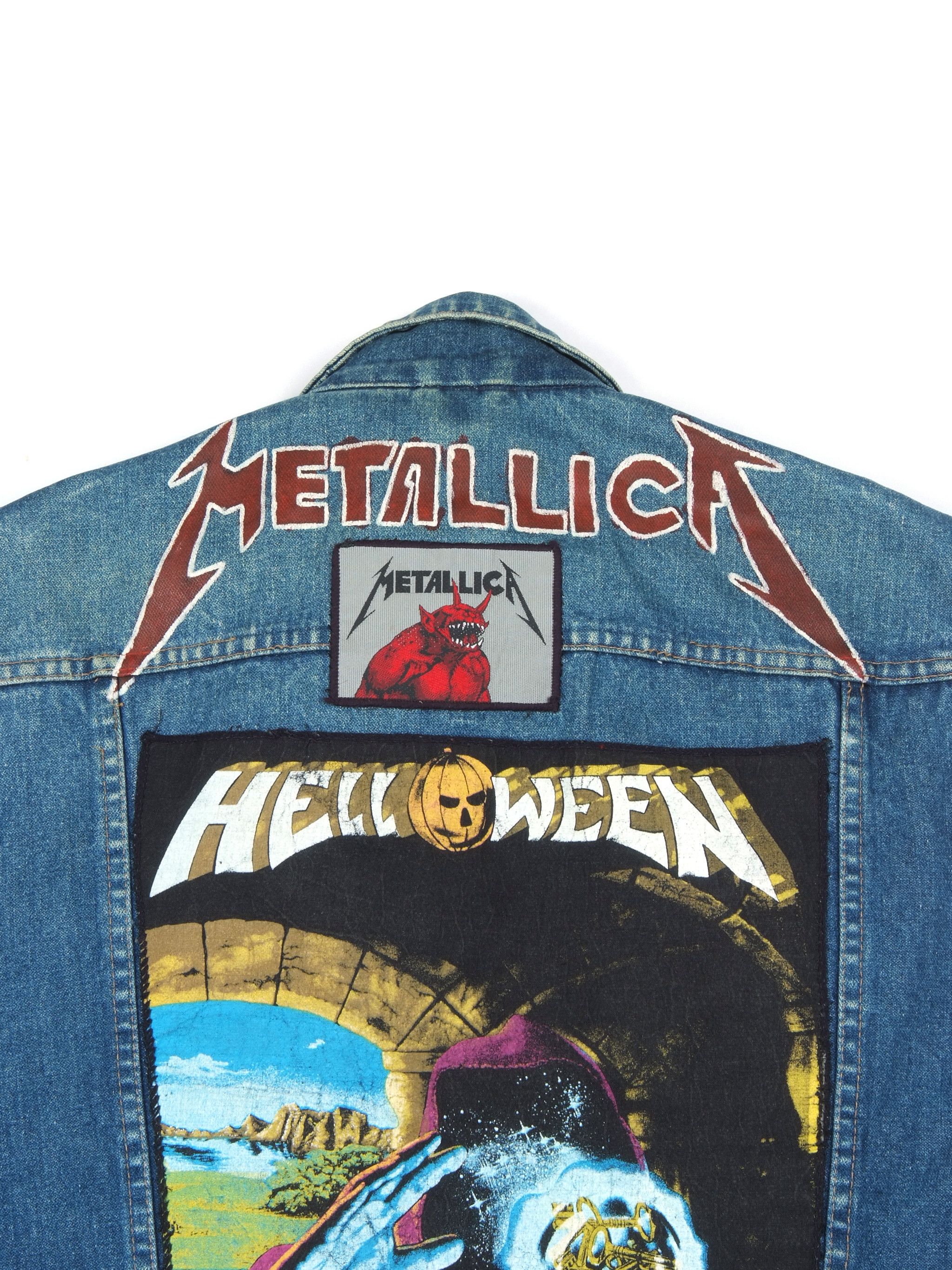 Band Tees × Wrangler 80's Wrangler Denim Vest With OG Rock Patches Hand Paint Size US M / EU 48-50 / 2 - 4 Thumbnail