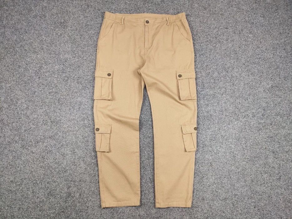 Japanese Brand Vintage Japan Multi Pocket Cargo Beige Pants Travis Scott Size US 36 / EU 52 - 6 Thumbnail