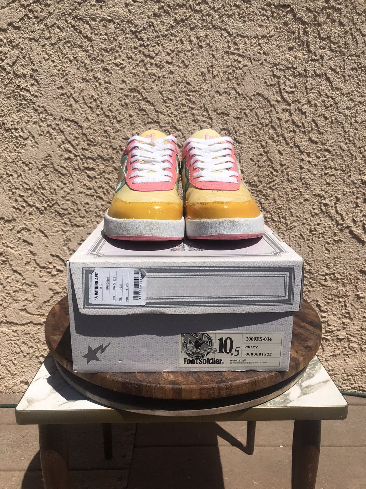 Bape cotton candy “crazy” roadsta size 2009