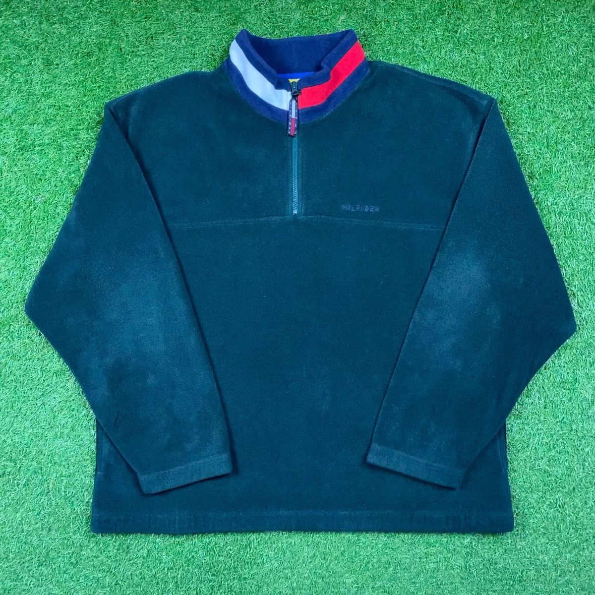 Tommy Hilfiger Vintage 90s Tommy Hilfiger Fleece Sweatshirt Pullover XXL Size US XXL / EU 58 / 5 - 1 Thumbnail