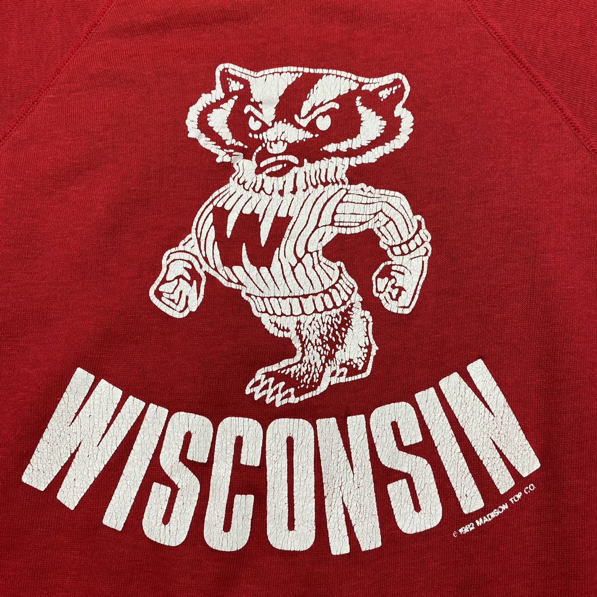 Vintage Vintage 80s Wisconsin Badgers Crewneck Sweatshirt Size M Size US M / EU 48-50 / 2 - 6 Thumbnail