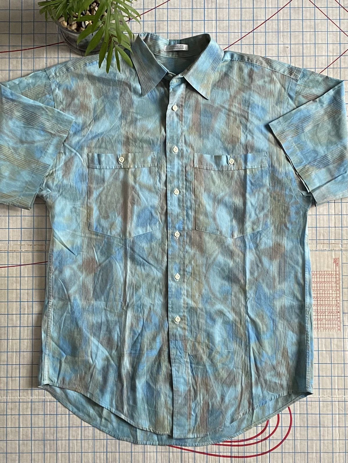 Vintage Christian Dior Monsieur S/S Patterned Button Up Med