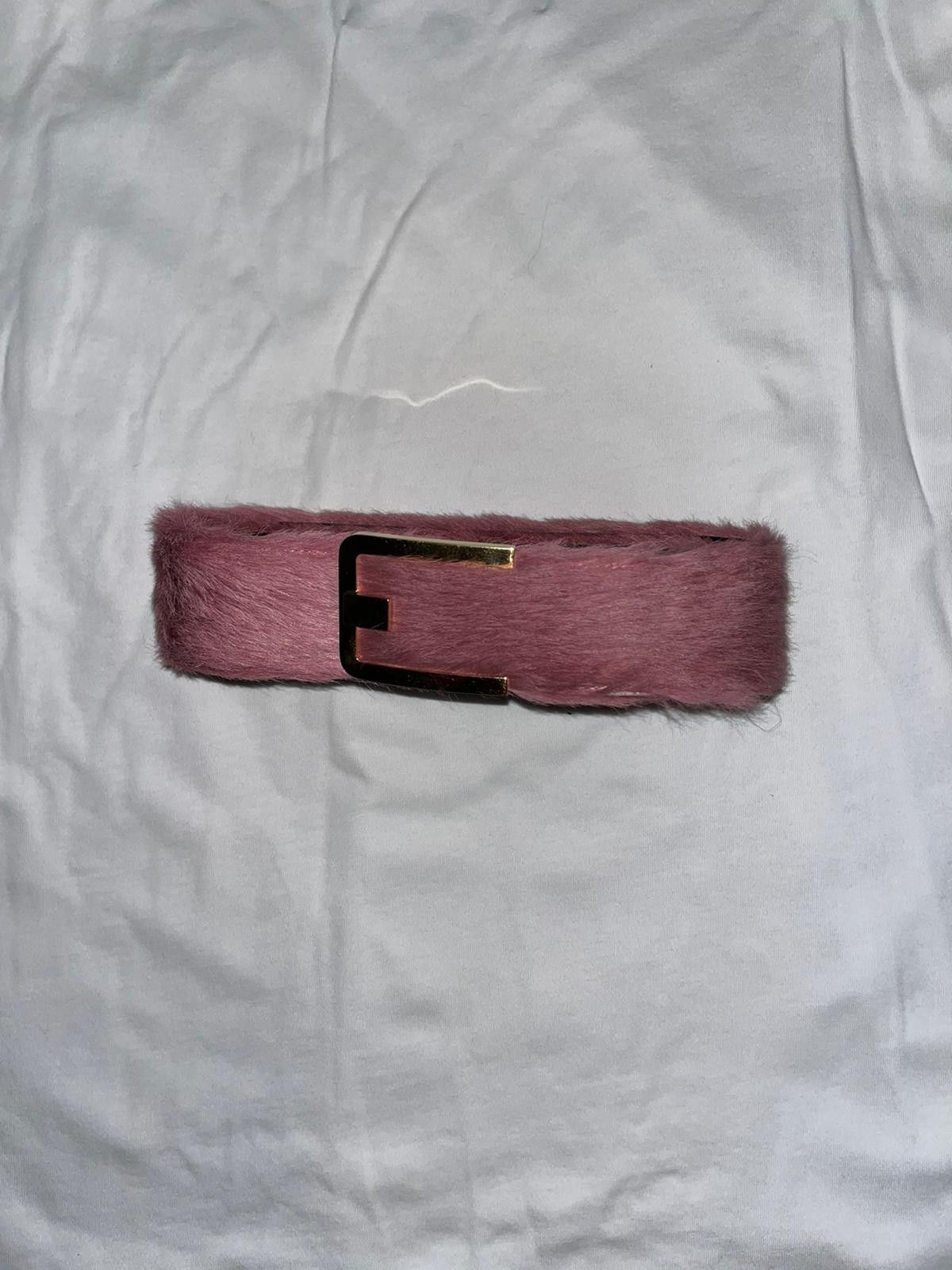 Prada Prada pink fur belt Size ONE SIZE - 1 Thumbnail
