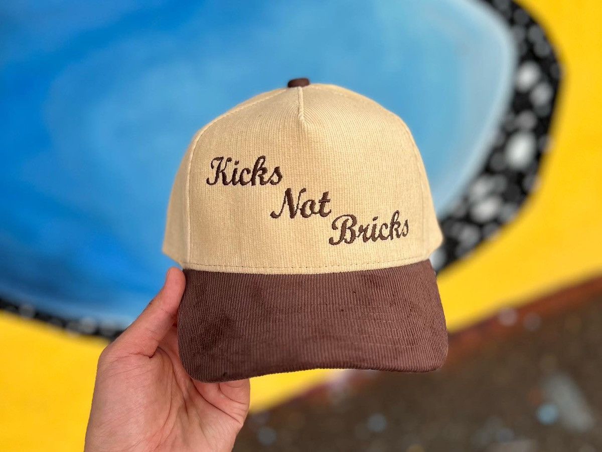 Streetwear My company hat “Kicks Not Bricks” Full corduroy Hat Grailed
