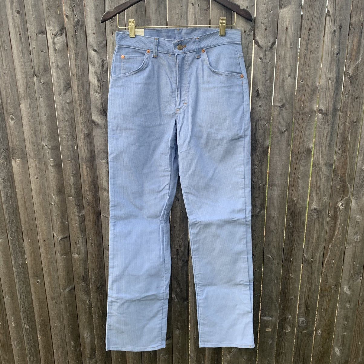 Lee × Vintage vintage 80s Lee Rider powder blue corduroy Size US 30 / EU 46 - 3 Thumbnail
