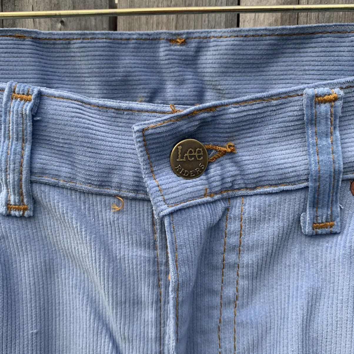 Lee × Vintage vintage 80s Lee Rider powder blue corduroy Size US 30 / EU 46 - 4 Thumbnail