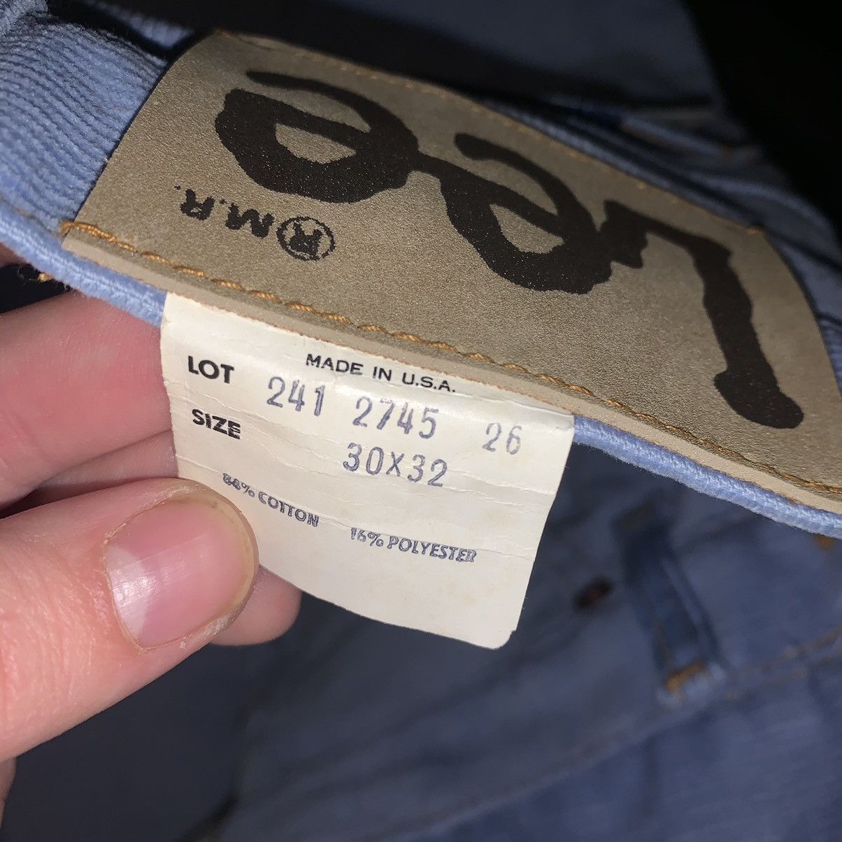 Lee × Vintage vintage 80s Lee Rider powder blue corduroy Size US 30 / EU 46 - 6 Thumbnail