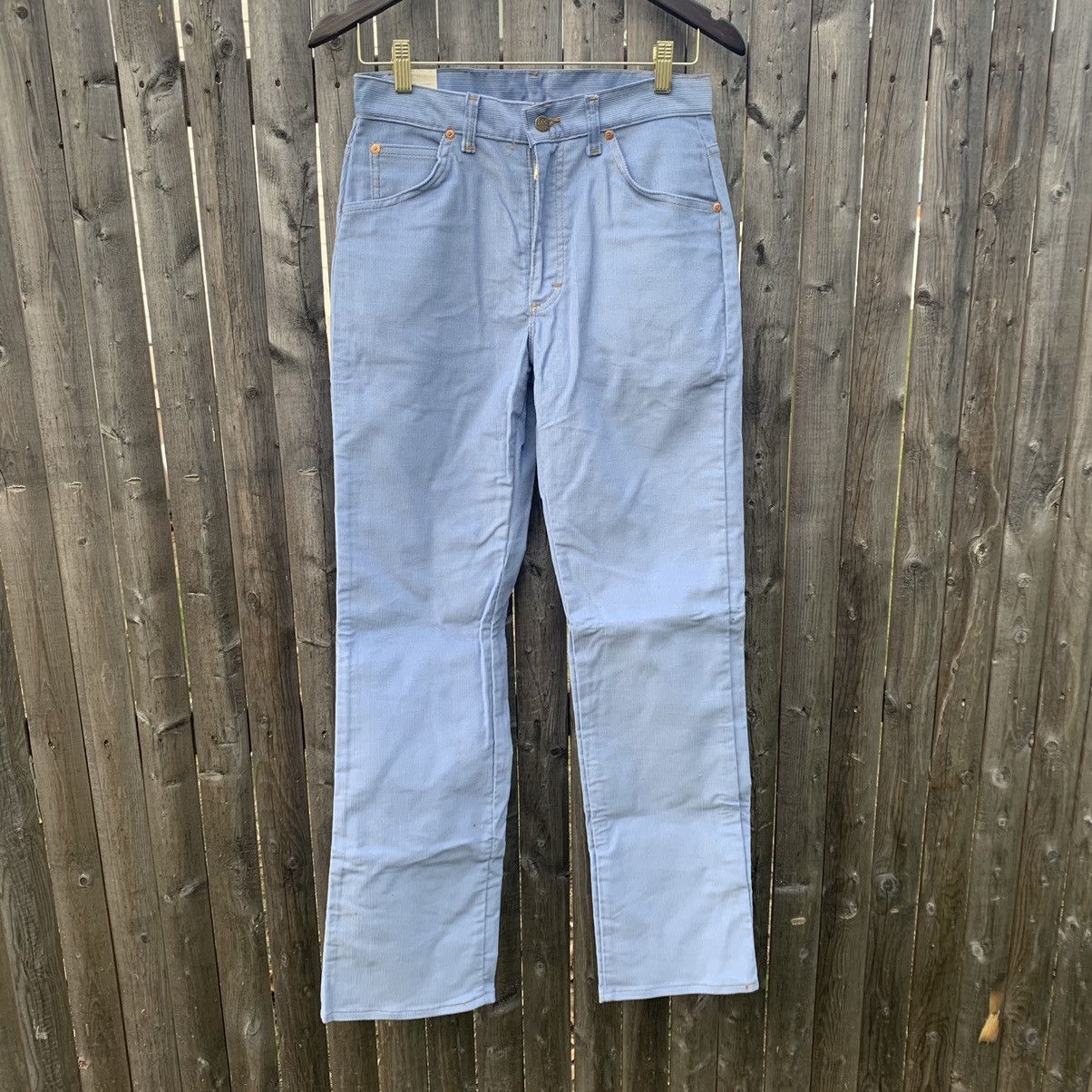 Lee × Vintage vintage 80s Lee Rider powder blue corduroy Size US 30 / EU 46 - 5 Thumbnail