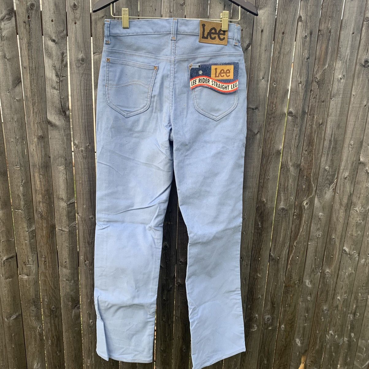 Lee × Vintage vintage 80s Lee Rider powder blue corduroy Size US 30 / EU 46 - 1 Thumbnail