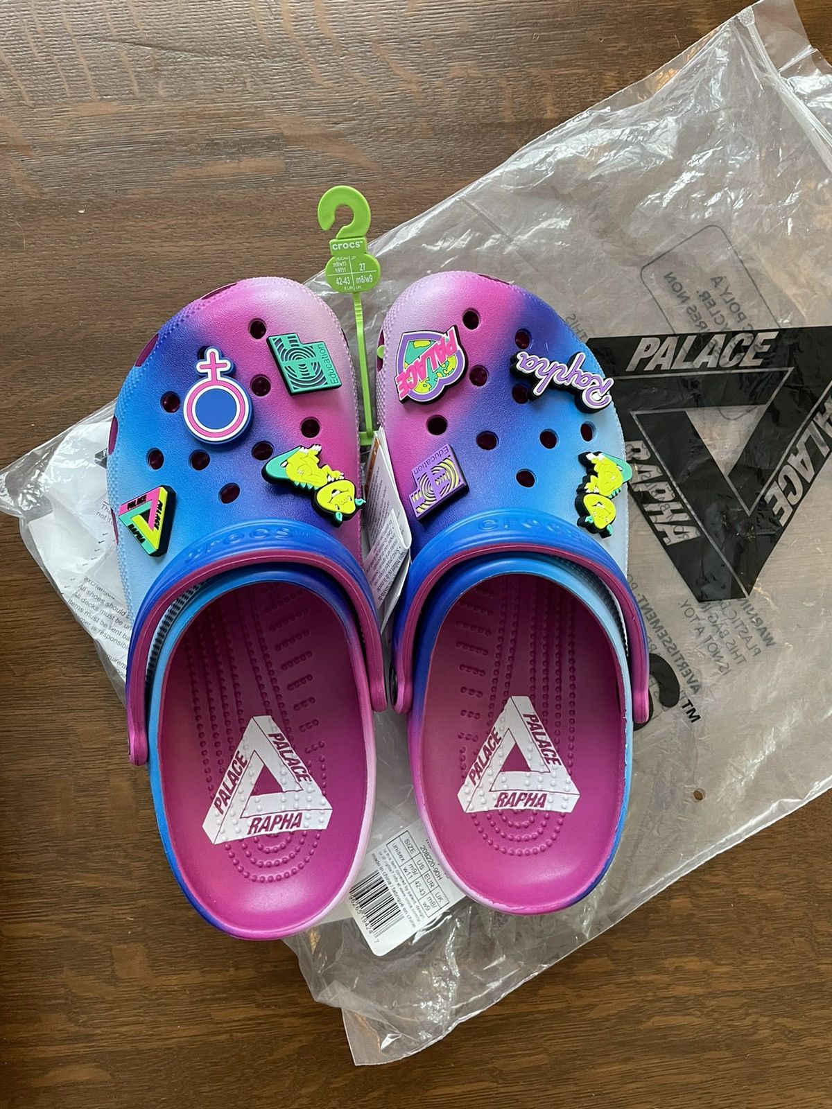 Palace Rapha x Crocs M8 W10 NWT + 2024 Bonus Shoe Charms MAKE ME AN OFFER