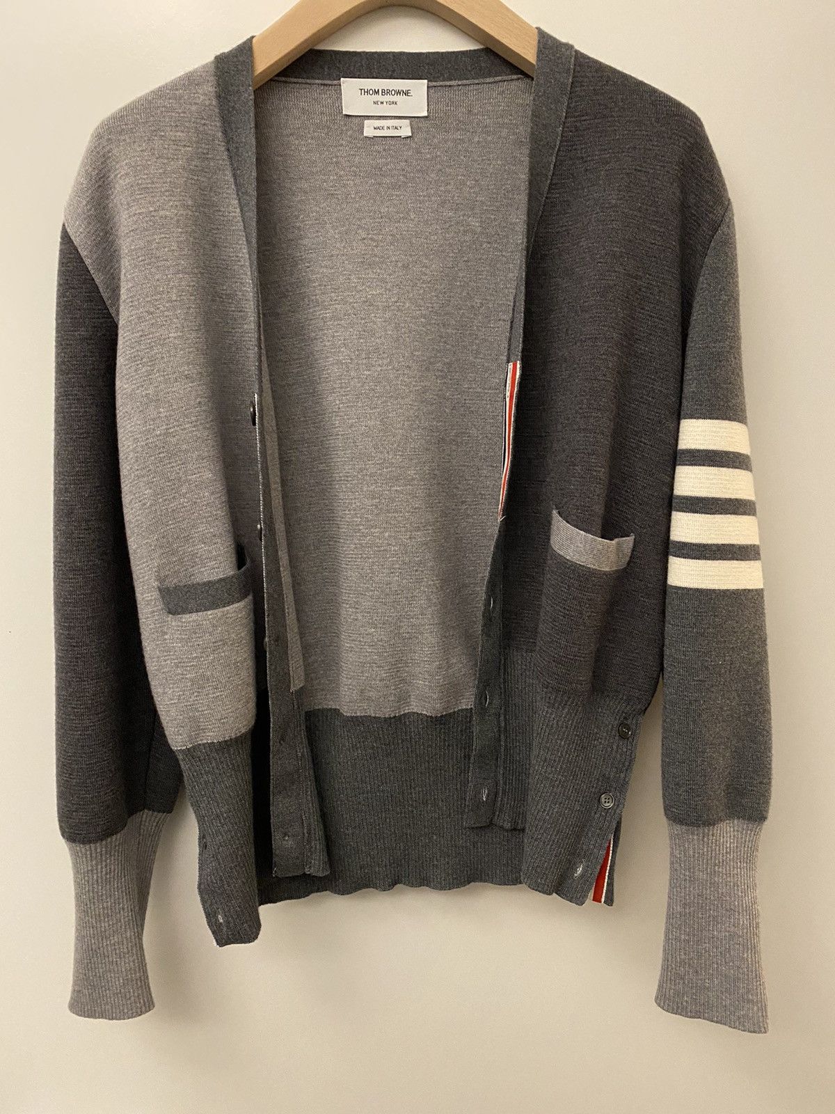 Thom Browne 4 Bar Fun Mix Milano Stitch Wool Cardigan Size US S / EU 44-46 / 1 - 1 Thumbnail