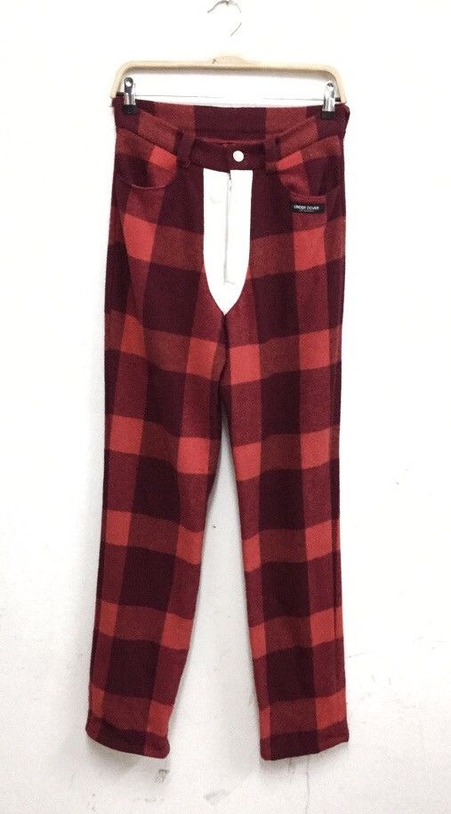 Jun Takahashi × Undercover Archival Red Tartan Bondage Punker Wool Cashmere Pants Size US 28 / EU 44 - 4 Thumbnail