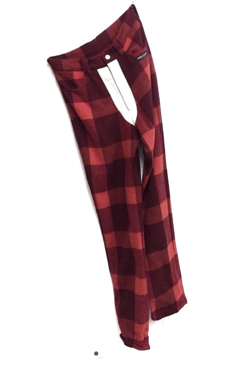 Jun Takahashi × Undercover Archival Red Tartan Bondage Punker Wool Cashmere Pants Size US 28 / EU 44 - 1 Thumbnail