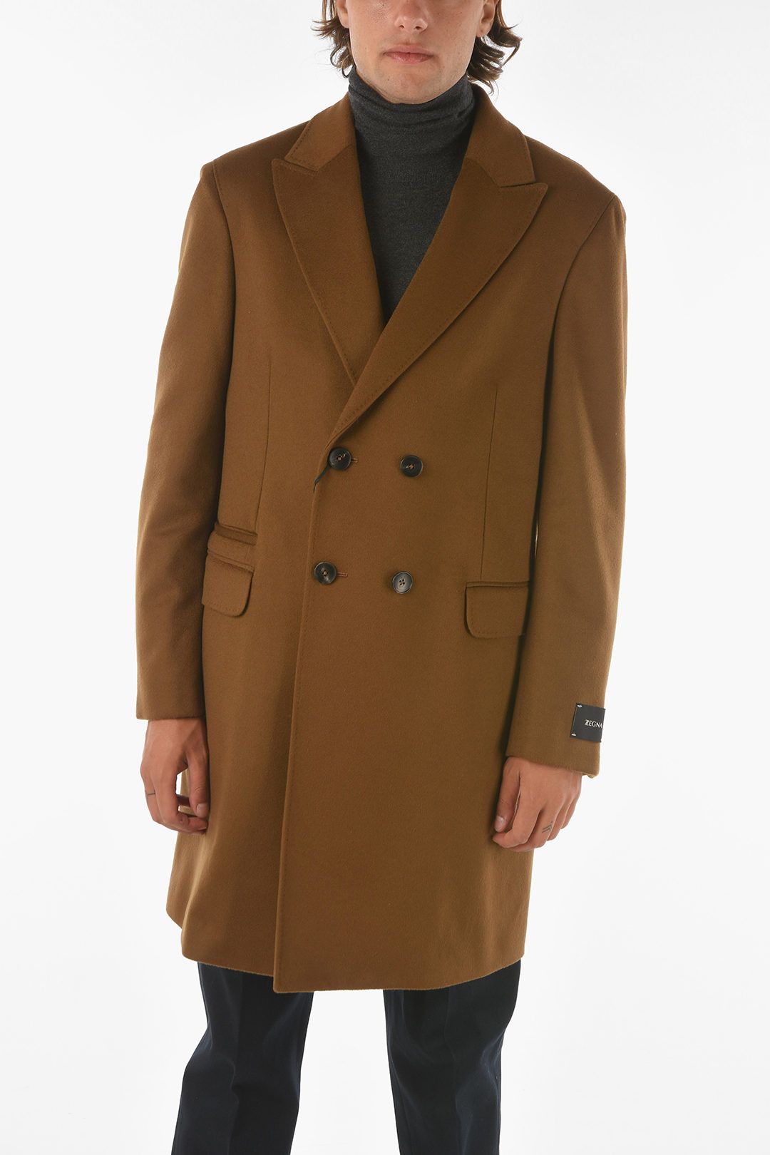 Ermenegildo Zegna Wool Coat in Brown | Grailed