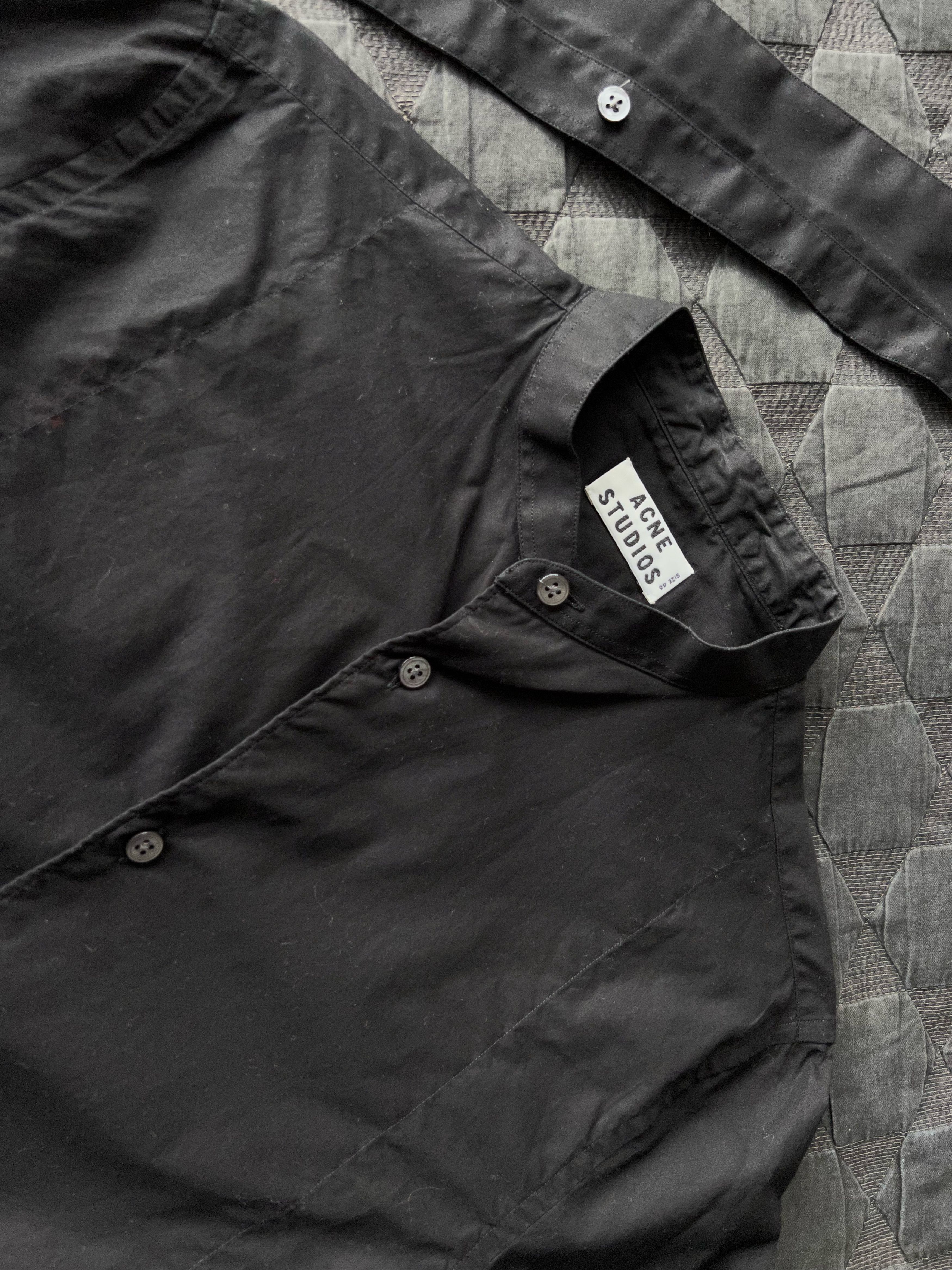 Acne Studios Acne Studios Jay Pop Long Shirt, Black Size US S / EU 44-46 / 1 - 4 Thumbnail