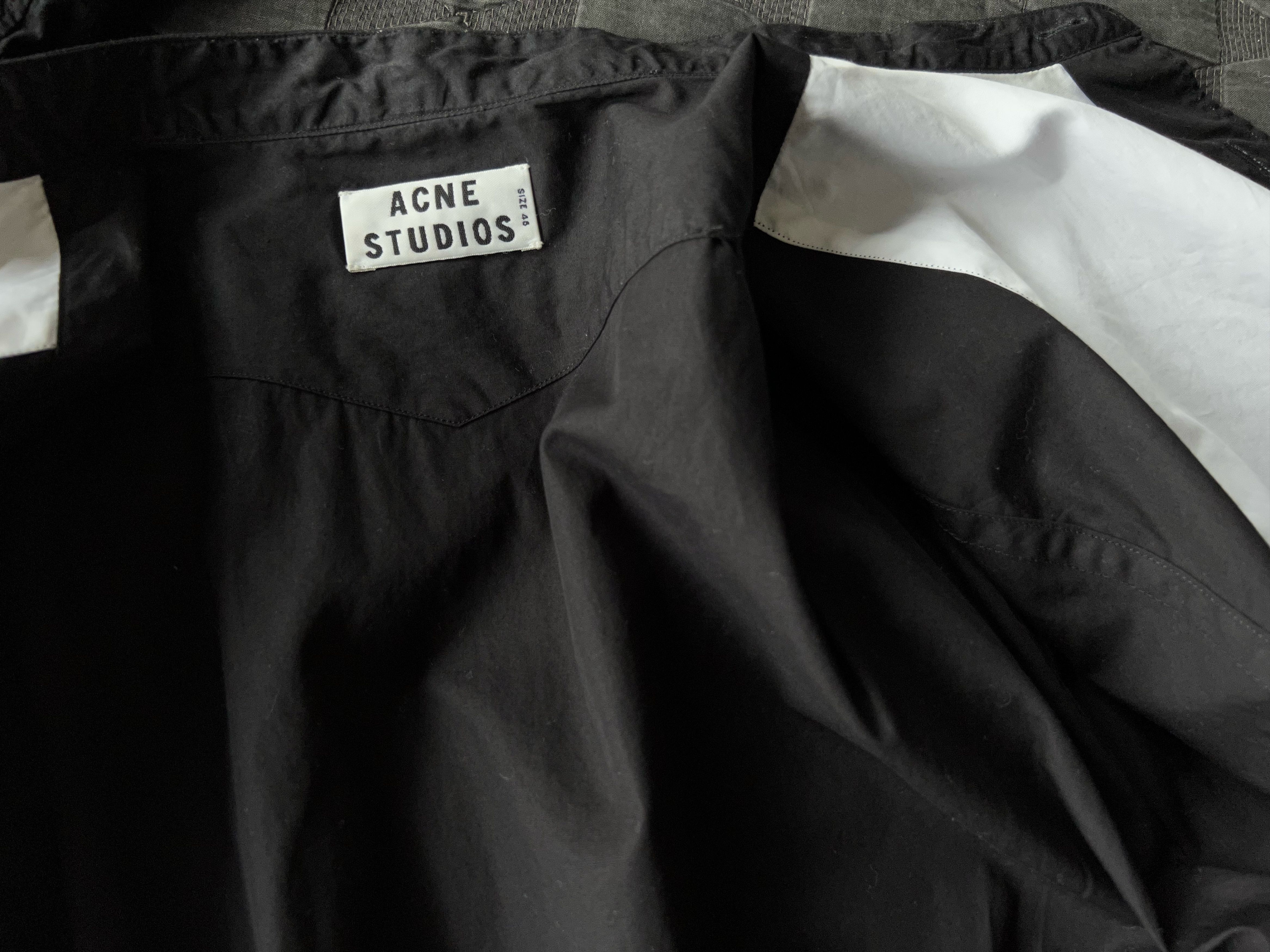 Acne Studios Acne Studios Jay Pop Long Shirt, Black Size US S / EU 44-46 / 1 - 7 Thumbnail