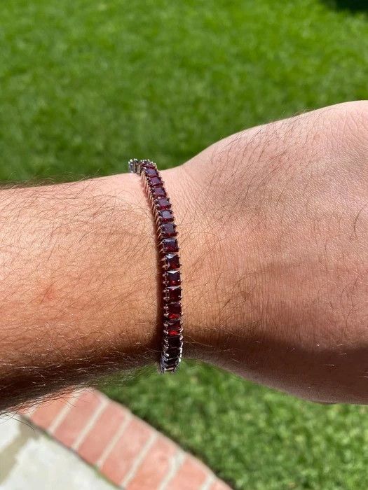 Other Diamond Tennis Ruby Bracelet (Cz VVS1) Size ONE SIZE - 1 Thumbnail