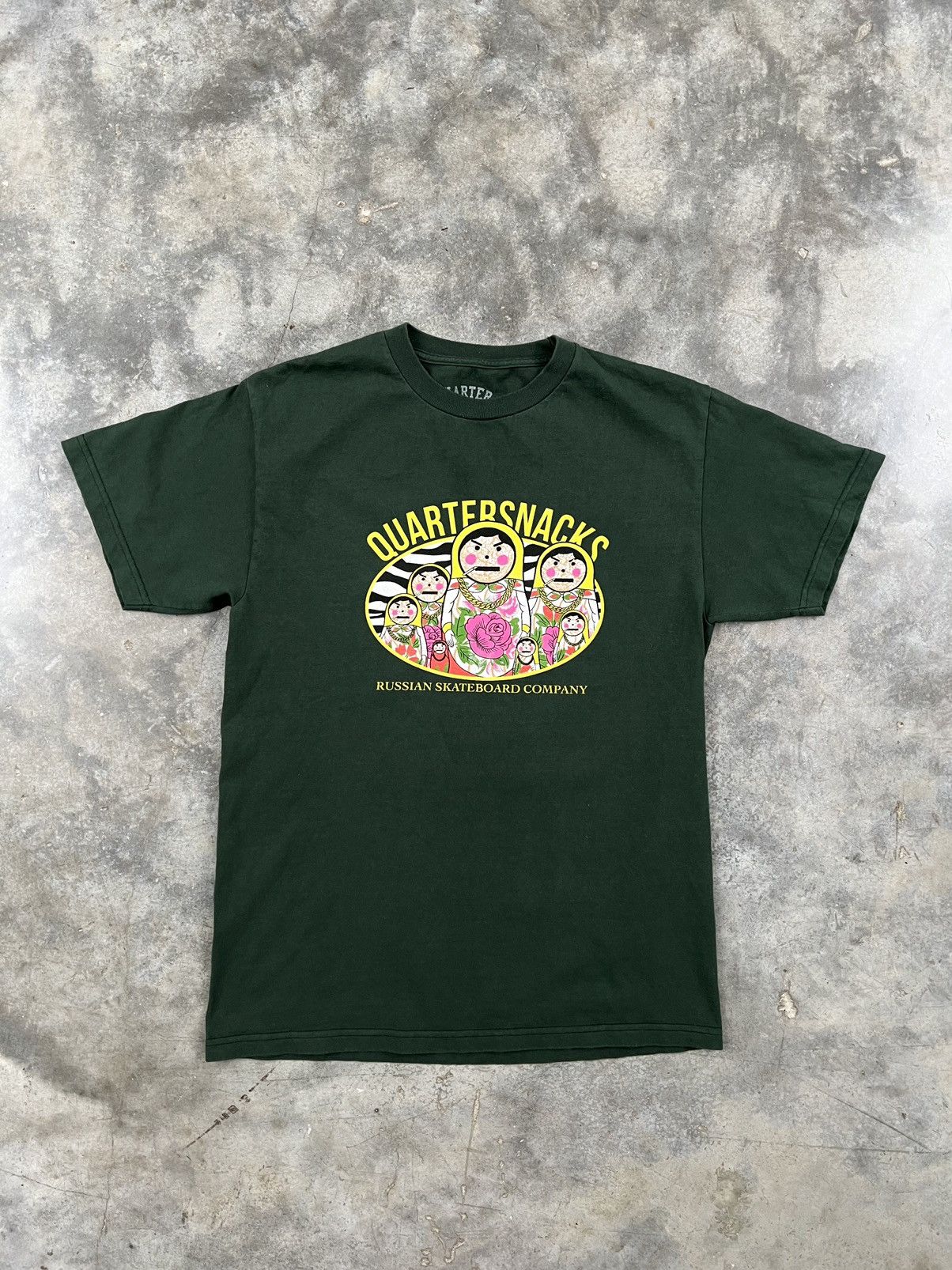 Quartersnacks Forest Green Russian Nesting Dolls Tee