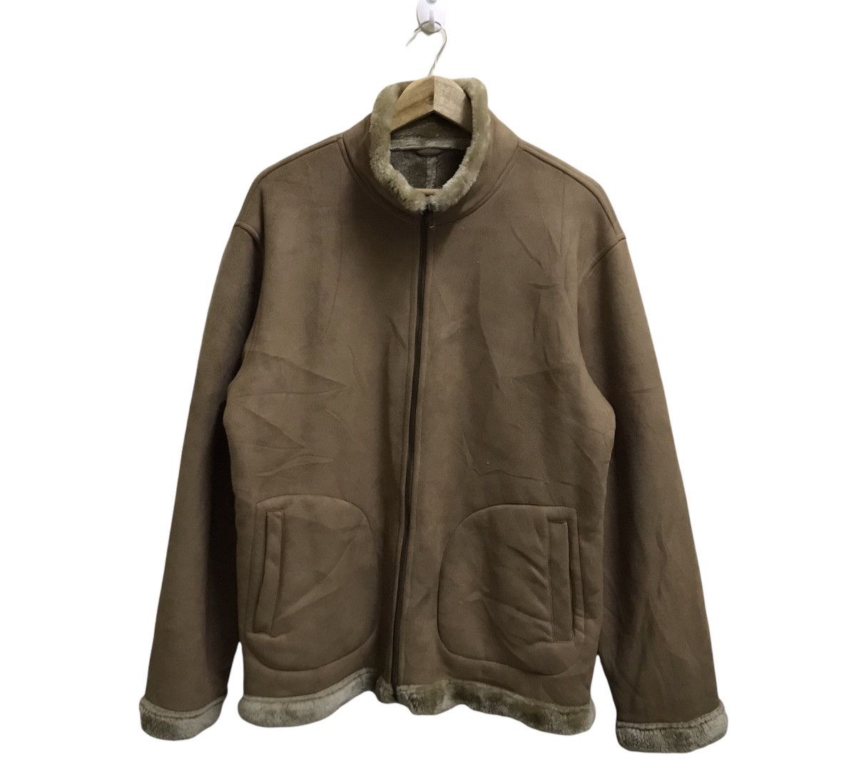 Vintage Vintage Work Plants Sherpa Double Pocket Zipper Jacket Grailed