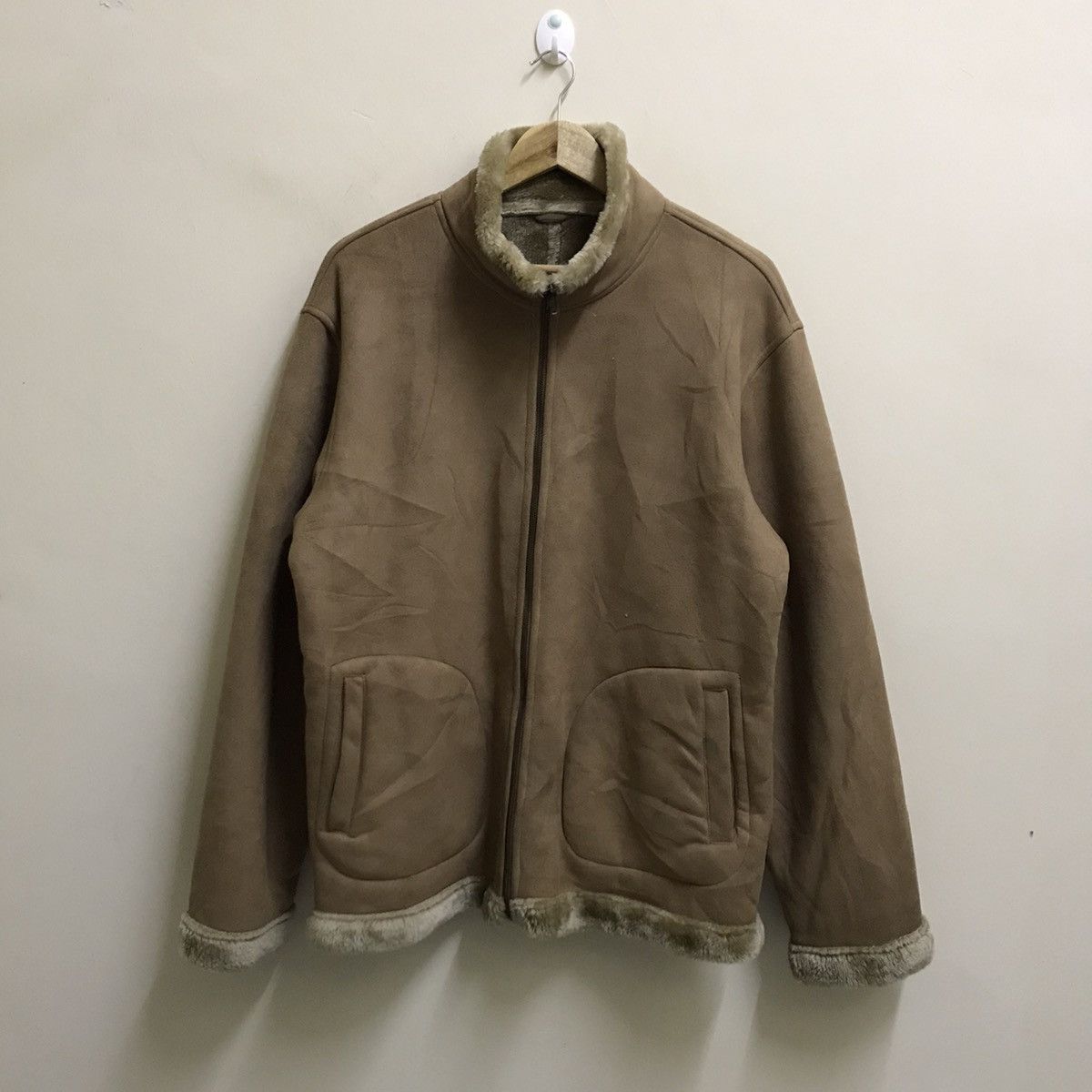 Japanese Brand Vintage Work Plants Sherpa Double Pocket Zipper Jacket Size US L / EU 52-54 / 3 - 3 Thumbnail