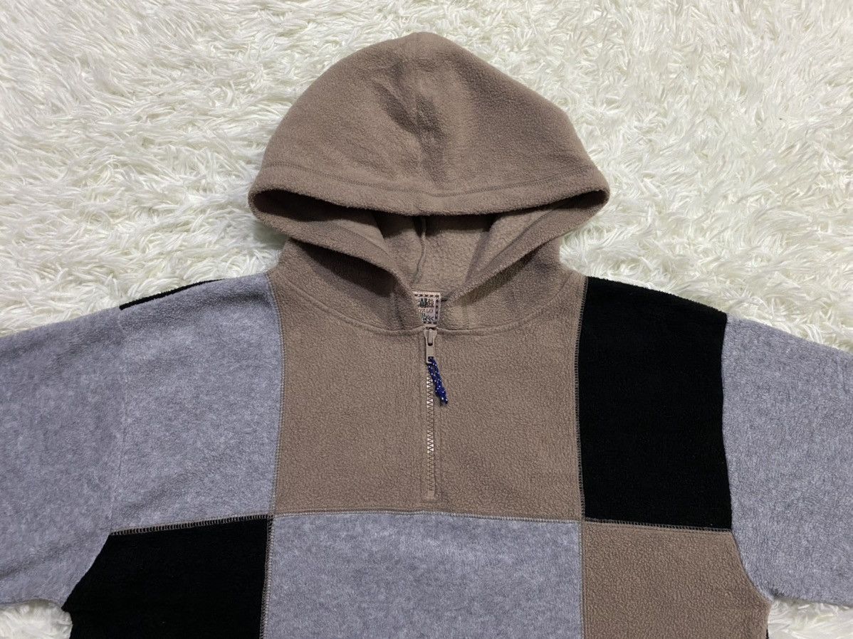 Japanese Brand Mountain Fleece Patchwork Hoodie Jumper Size US M / EU 48-50 / 2 - 3 Thumbnail
