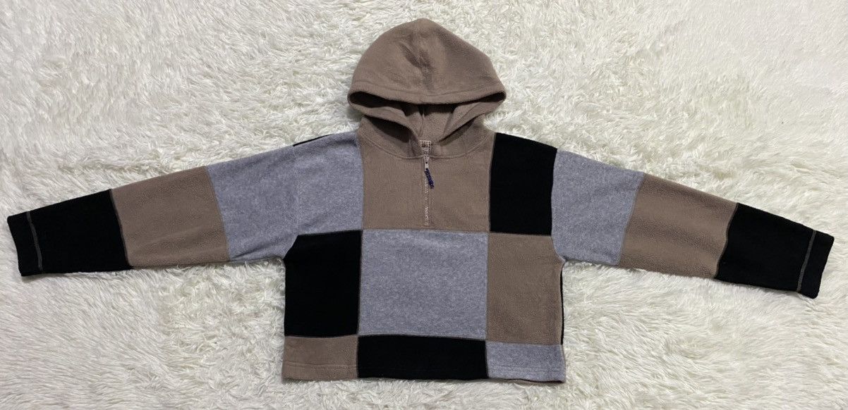 Japanese Brand Mountain Fleece Patchwork Hoodie Jumper Size US M / EU 48-50 / 2 - 2 Thumbnail