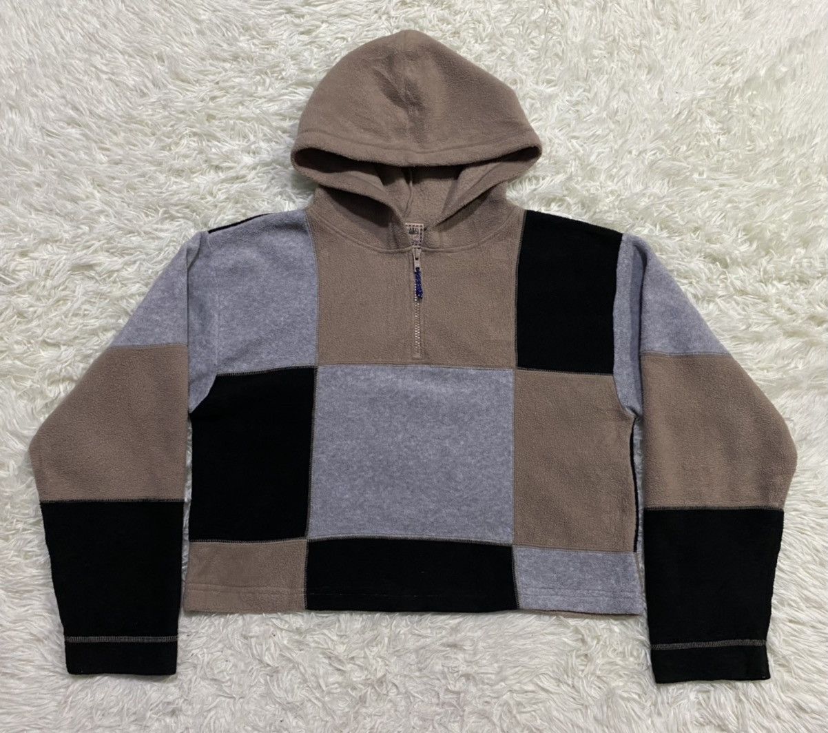 Japanese Brand Mountain Fleece Patchwork Hoodie Jumper Size US M / EU 48-50 / 2 - 4 Thumbnail