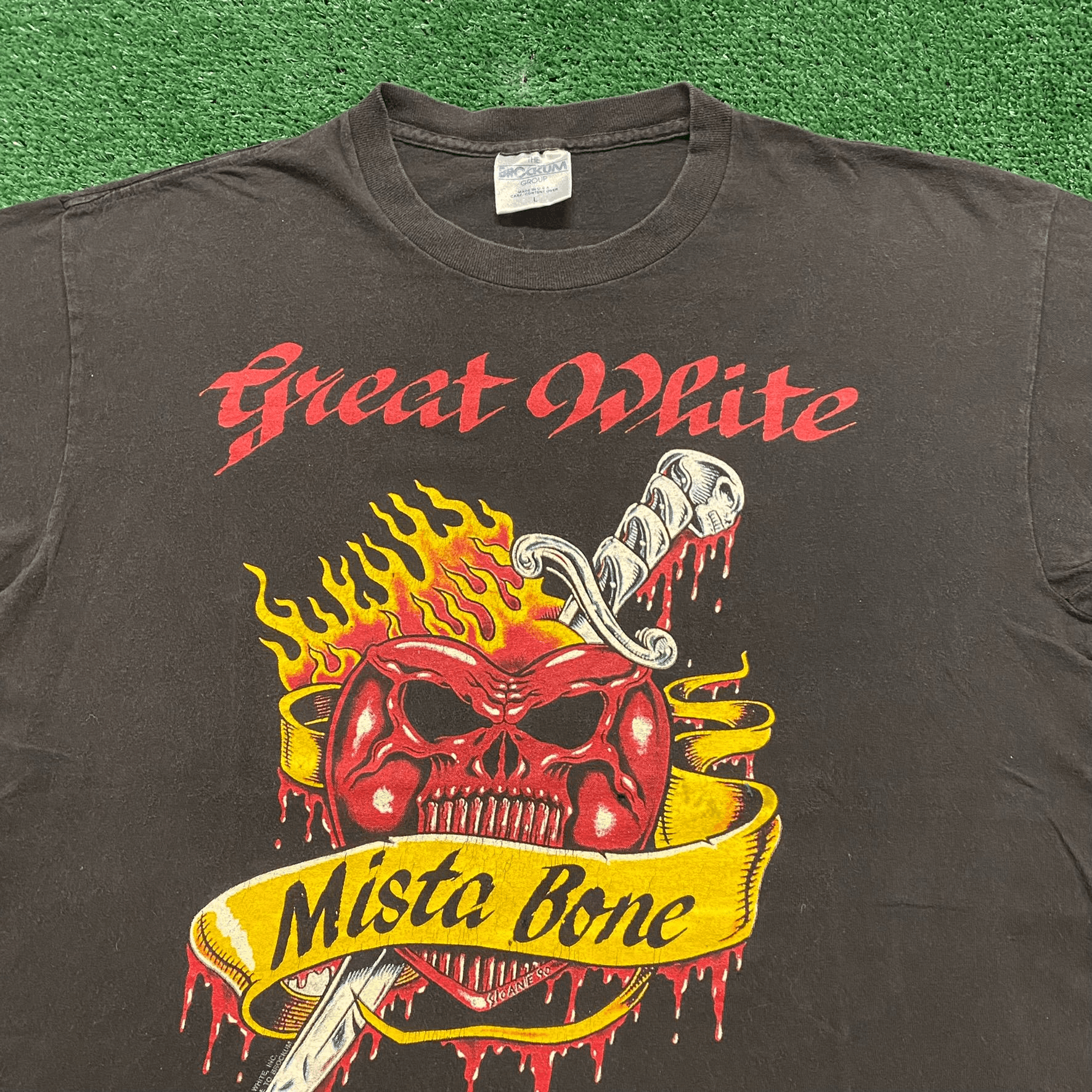 Band Tees Great White Mista Bone Vintage Band T-Shirt Size US L / EU 52-54 / 3 - 2 Thumbnail