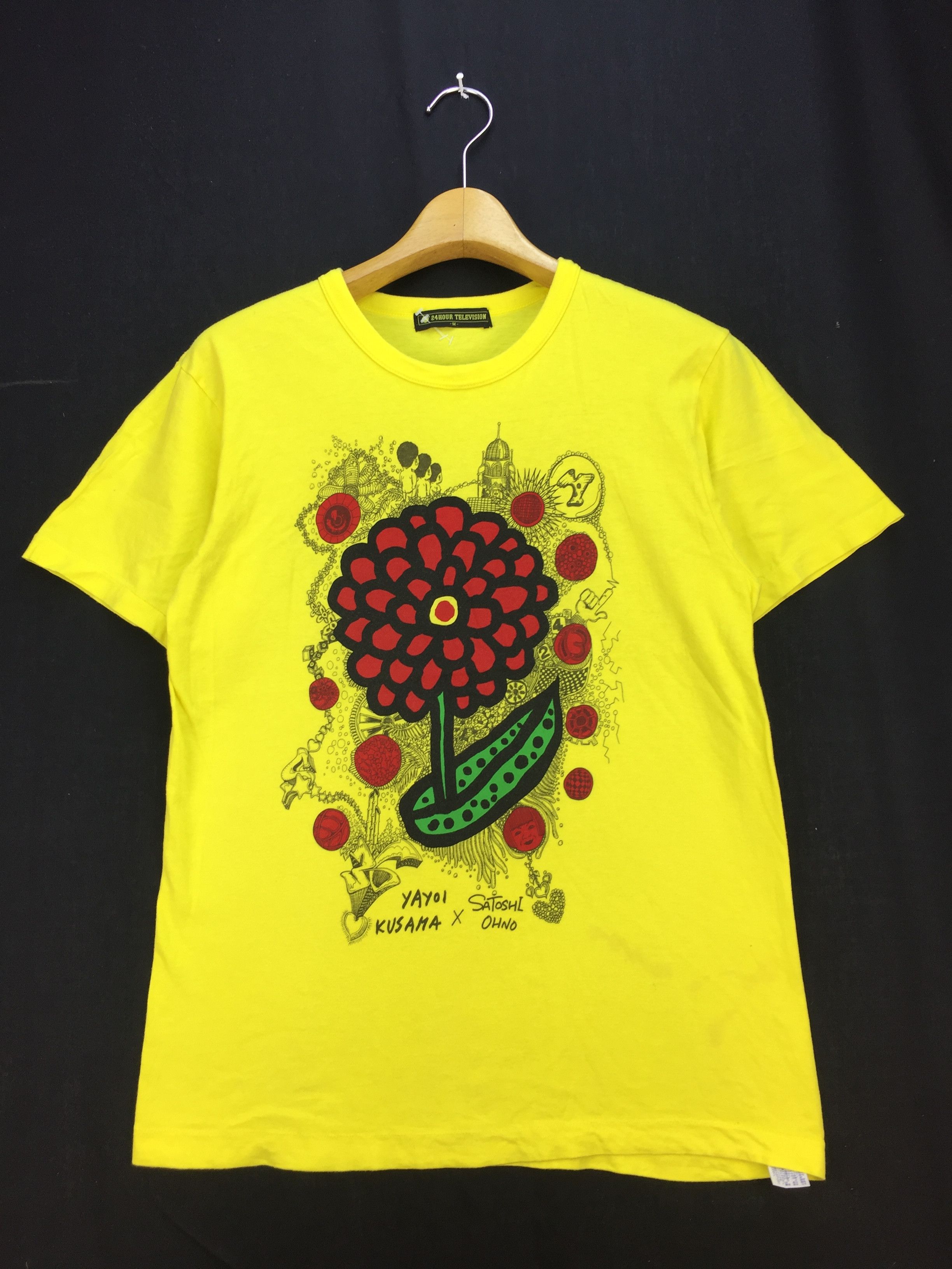 Japanese Brand VINTAGE YAYOI KUSAMA SATOSHI OHNO SUN FLOWER SHIRT | Grailed