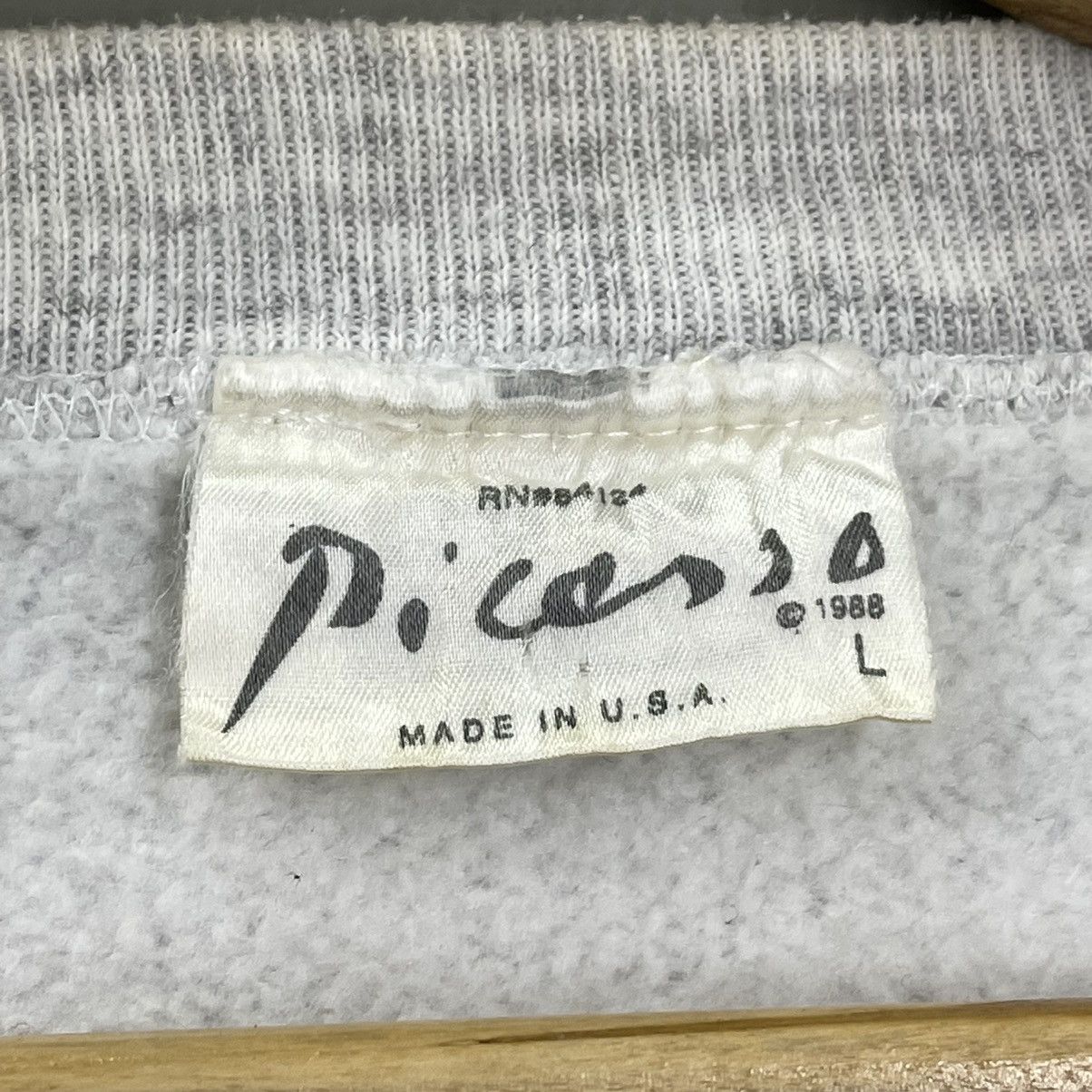 Art Comes First Vintage 90s Picasso Big Logo Crewneck Sweatshirt Size L Size US L / EU 52-54 / 3 - 9 Thumbnail