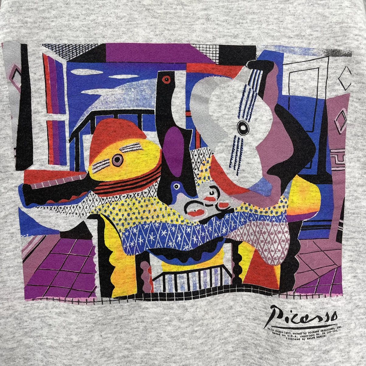 Art Comes First Vintage 90s Picasso Big Logo Crewneck Sweatshirt Size L Size US L / EU 52-54 / 3 - 5 Thumbnail