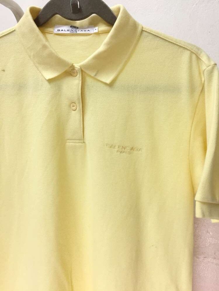 Balenciaga Yellow Balenciaga Paris Polo Tee Size US L / EU 52-54 / 3 - 1 Thumbnail