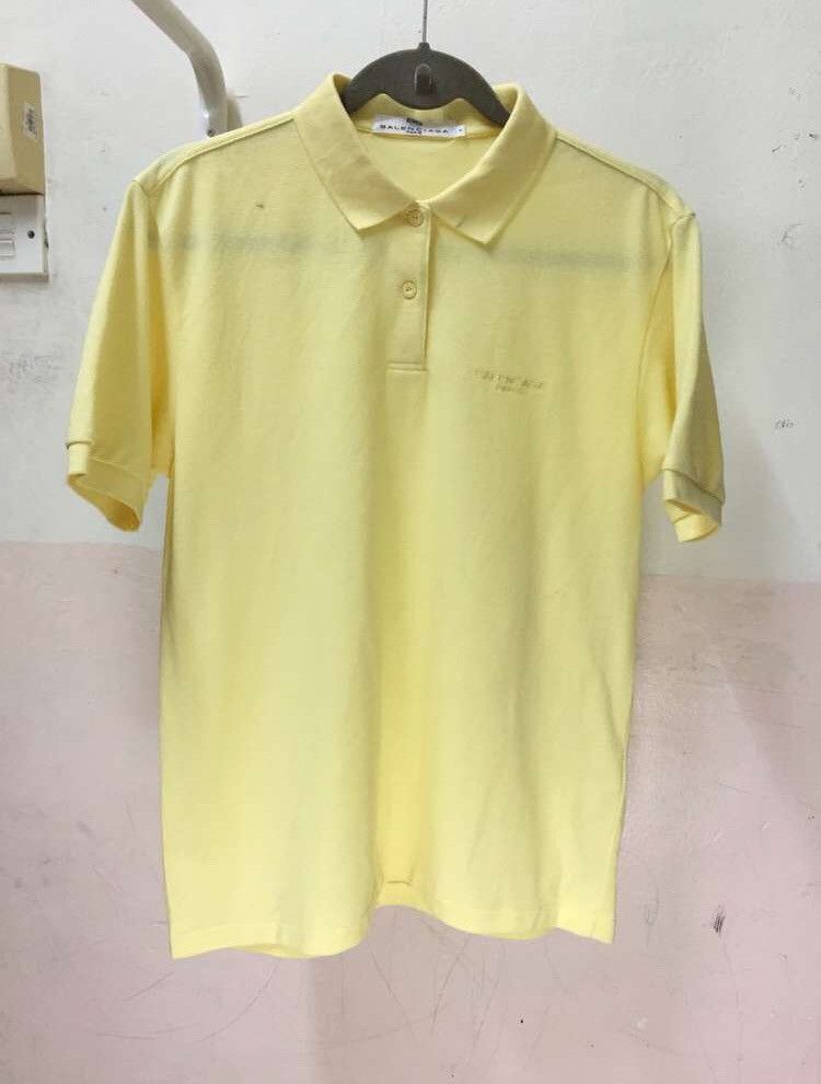 Balenciaga Yellow Balenciaga Paris Polo Tee Size US L / EU 52-54 / 3 - 2 Thumbnail