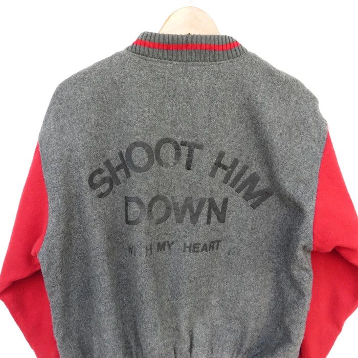 Vintage Vintage Varsity Wool Jacket 'Shoot Him Down' Size US L / EU 52-54 / 3 - 3 Thumbnail
