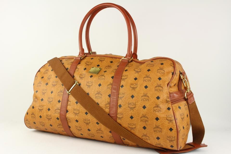 Sac De Voyage MCM Boston - Cuir Monogramme Vintage, Capacité 60L+, Avec Cadenas