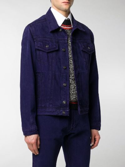 image of Yproject Denim Jacket (Unisex) in Purple, Men's (Size Small)