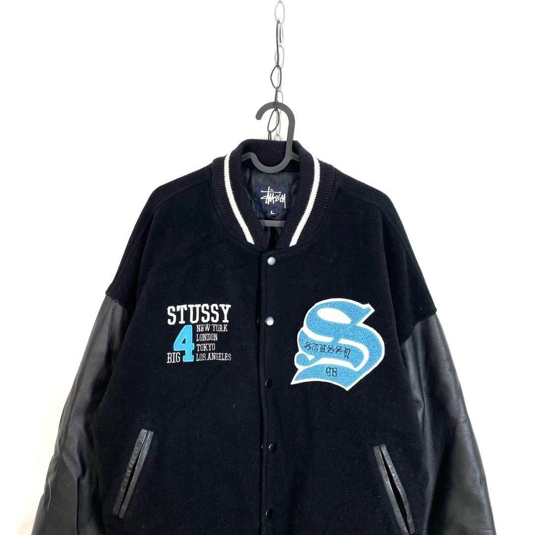 Stussy Vintage Stussy big 4 varsity jacket | Grailed