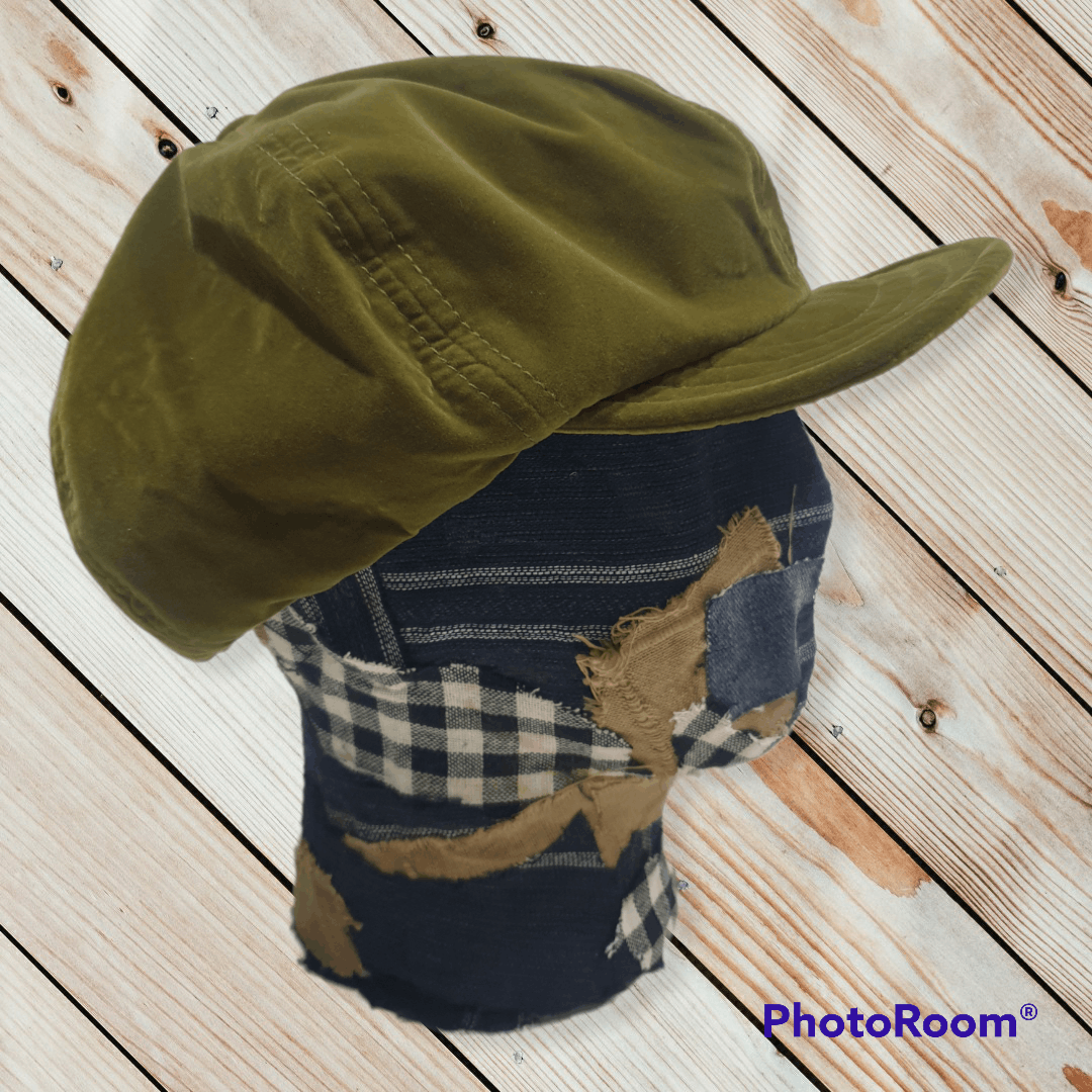 Japanese Brand Unnamed Green Military Japanese Cap Size 42 - 2 Thumbnail
