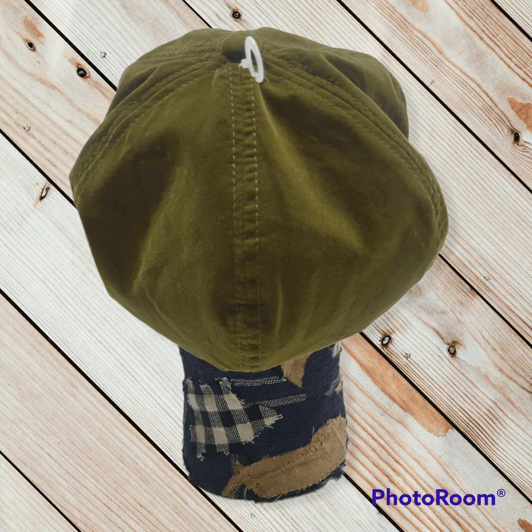 Japanese Brand Unnamed Green Military Japanese Cap Size 42 - 4 Thumbnail