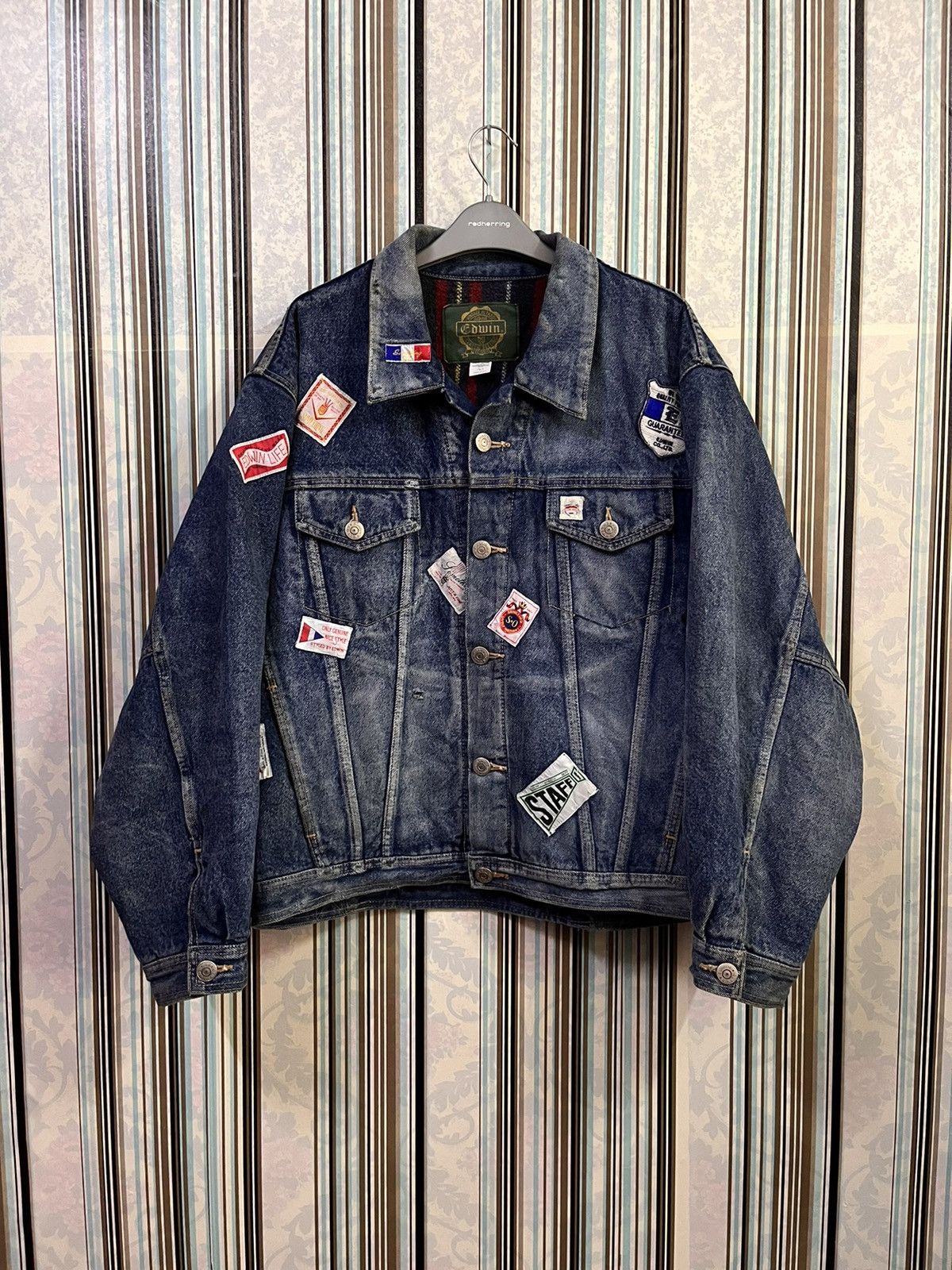Edwin patches staff blanket trucker # C4 Size US L / EU 52-54 / 3 - 2 Thumbnail