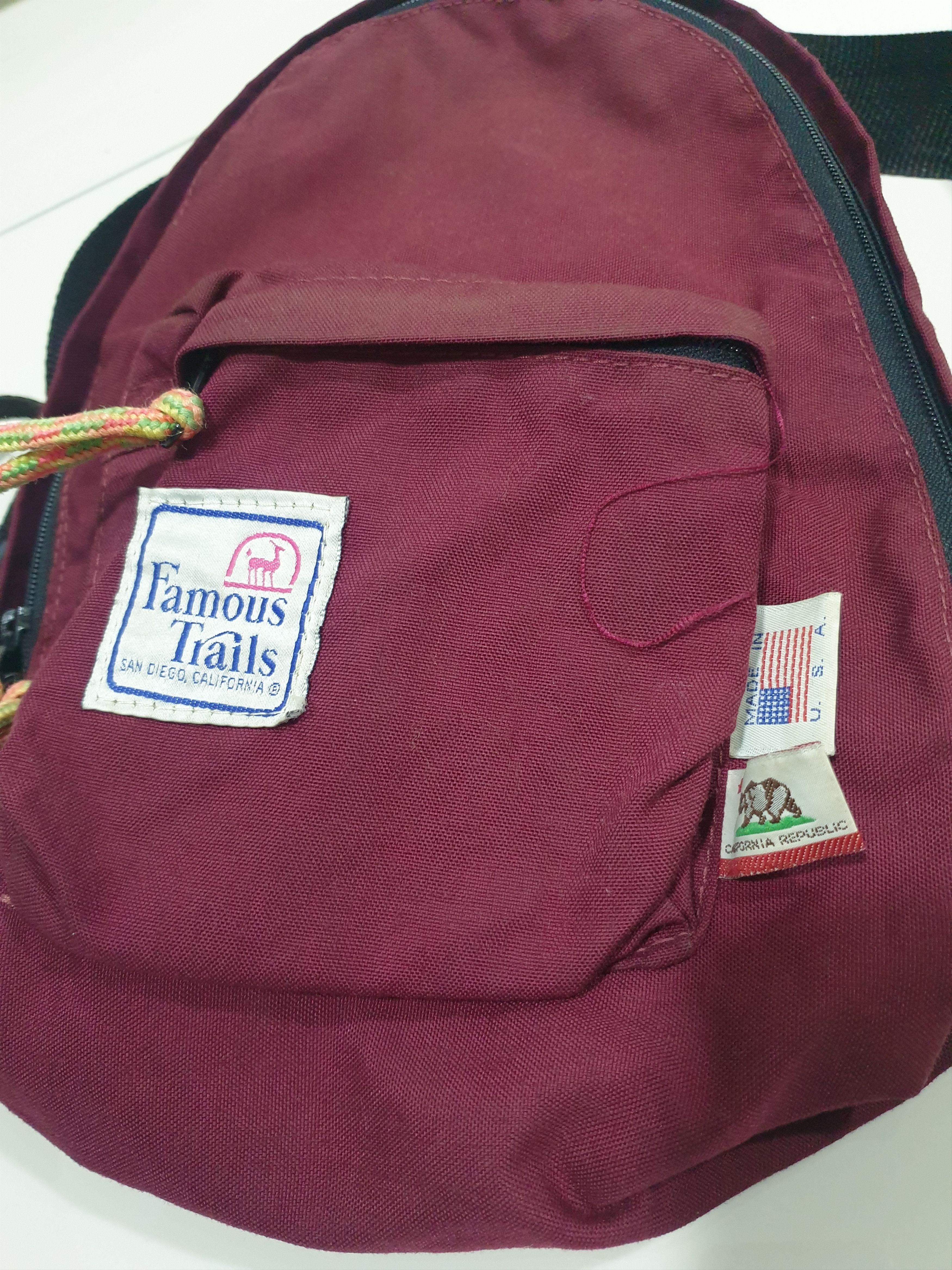 Japanese Brand 💥Republic California Maroon backpack Size ONE SIZE - 10 Thumbnail