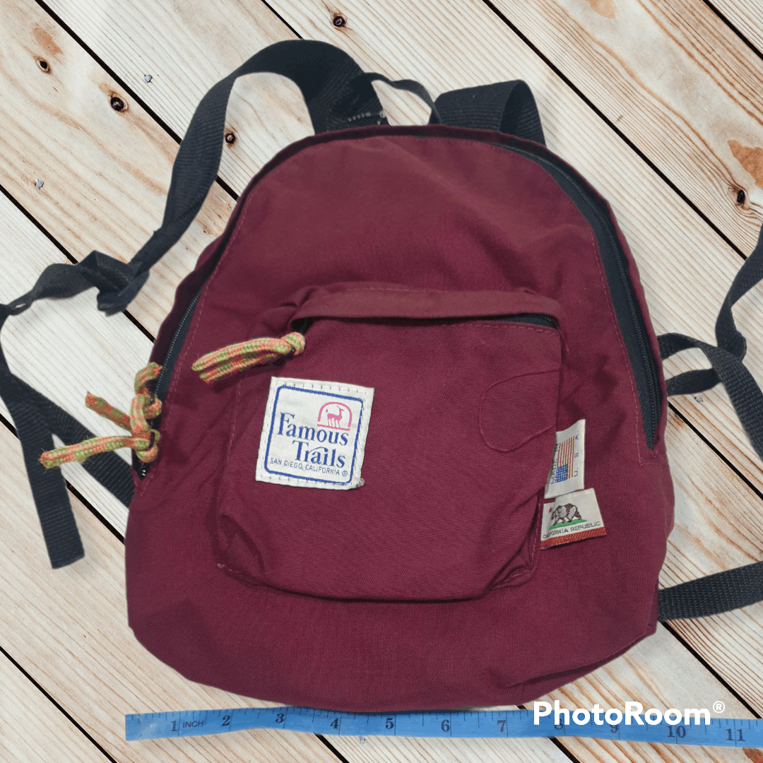 Japanese Brand 💥Republic California Maroon backpack Size ONE SIZE - 5 Thumbnail