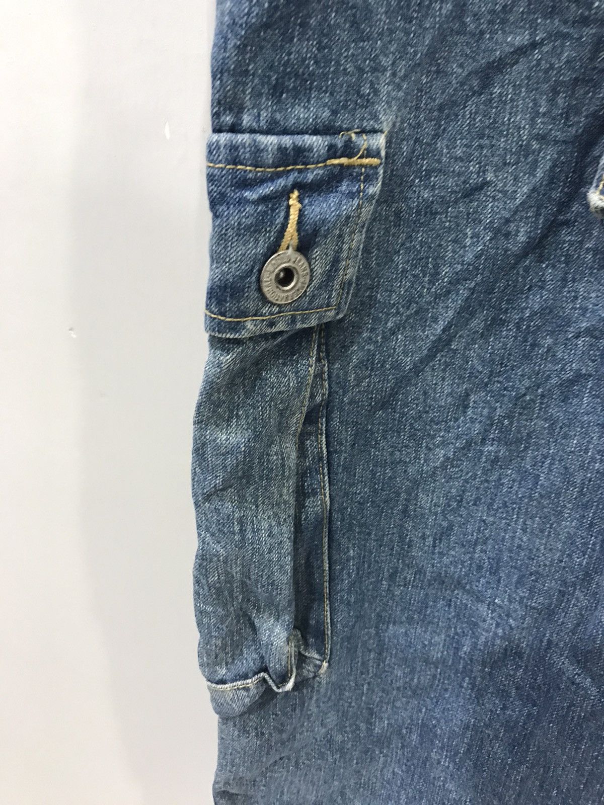 Japanese Brand Vintage Japan Made Monkey USN Design Short Denim Overall Size US 37 - 8 Thumbnail