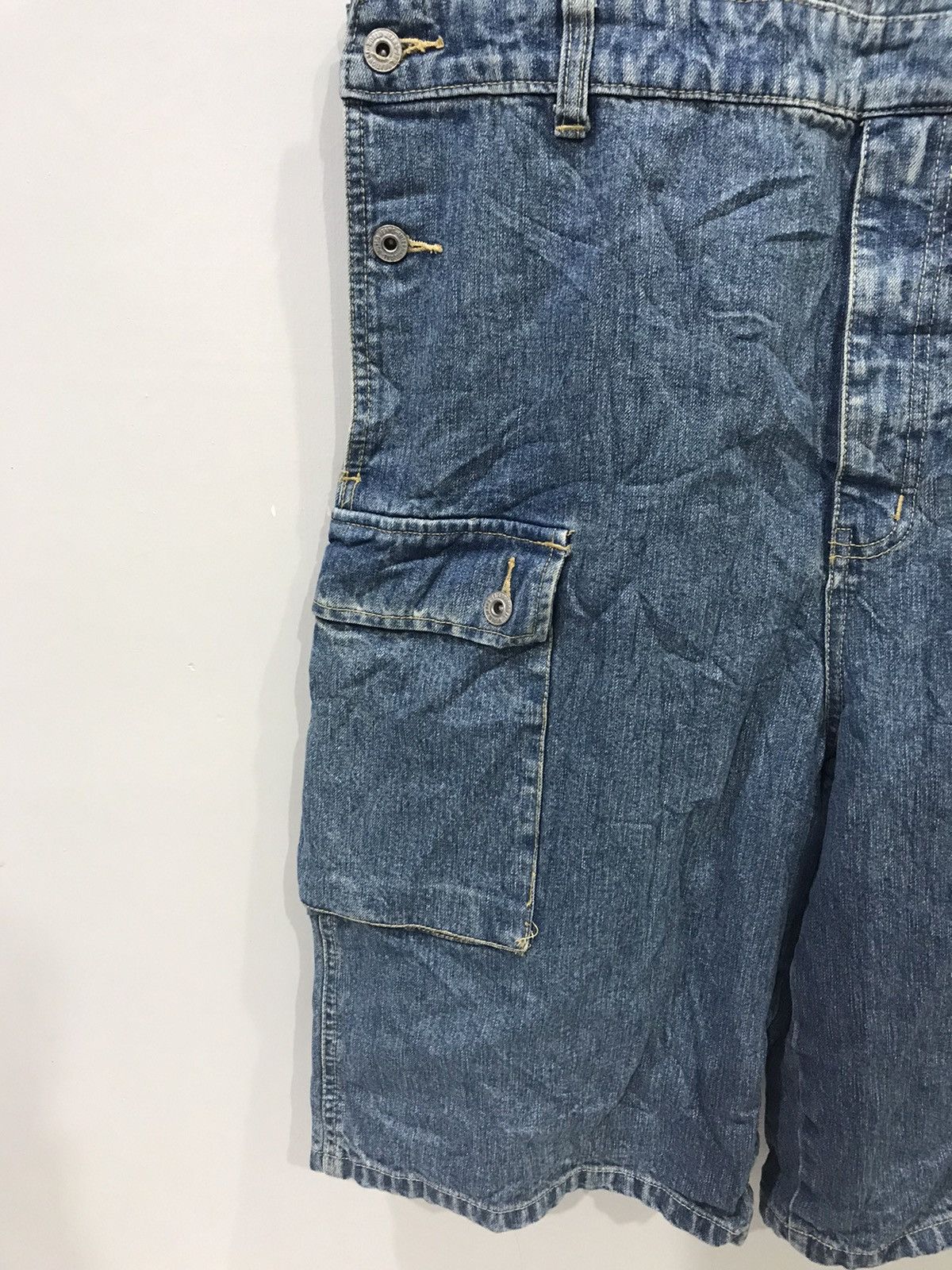 Japanese Brand Vintage Japan Made Monkey USN Design Short Denim Overall Size US 37 - 5 Thumbnail