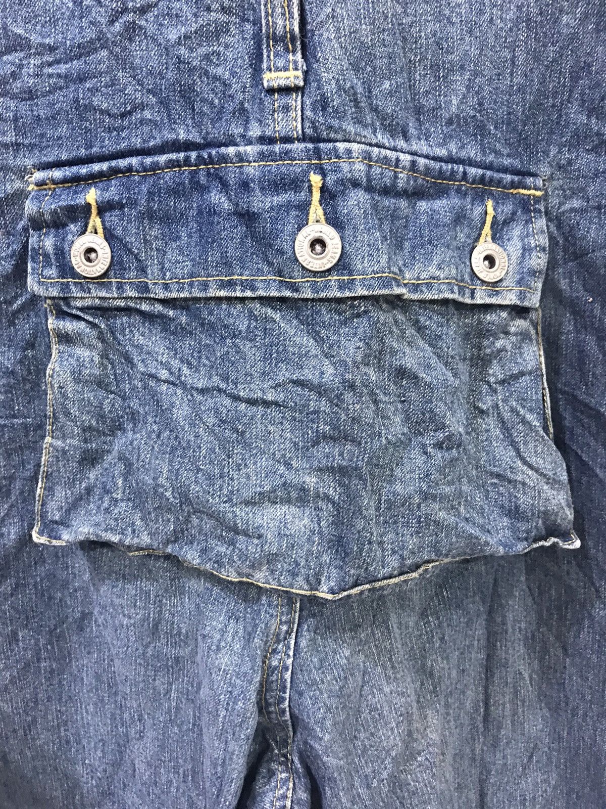Japanese Brand Vintage Japan Made Monkey USN Design Short Denim Overall Size US 37 - 7 Thumbnail