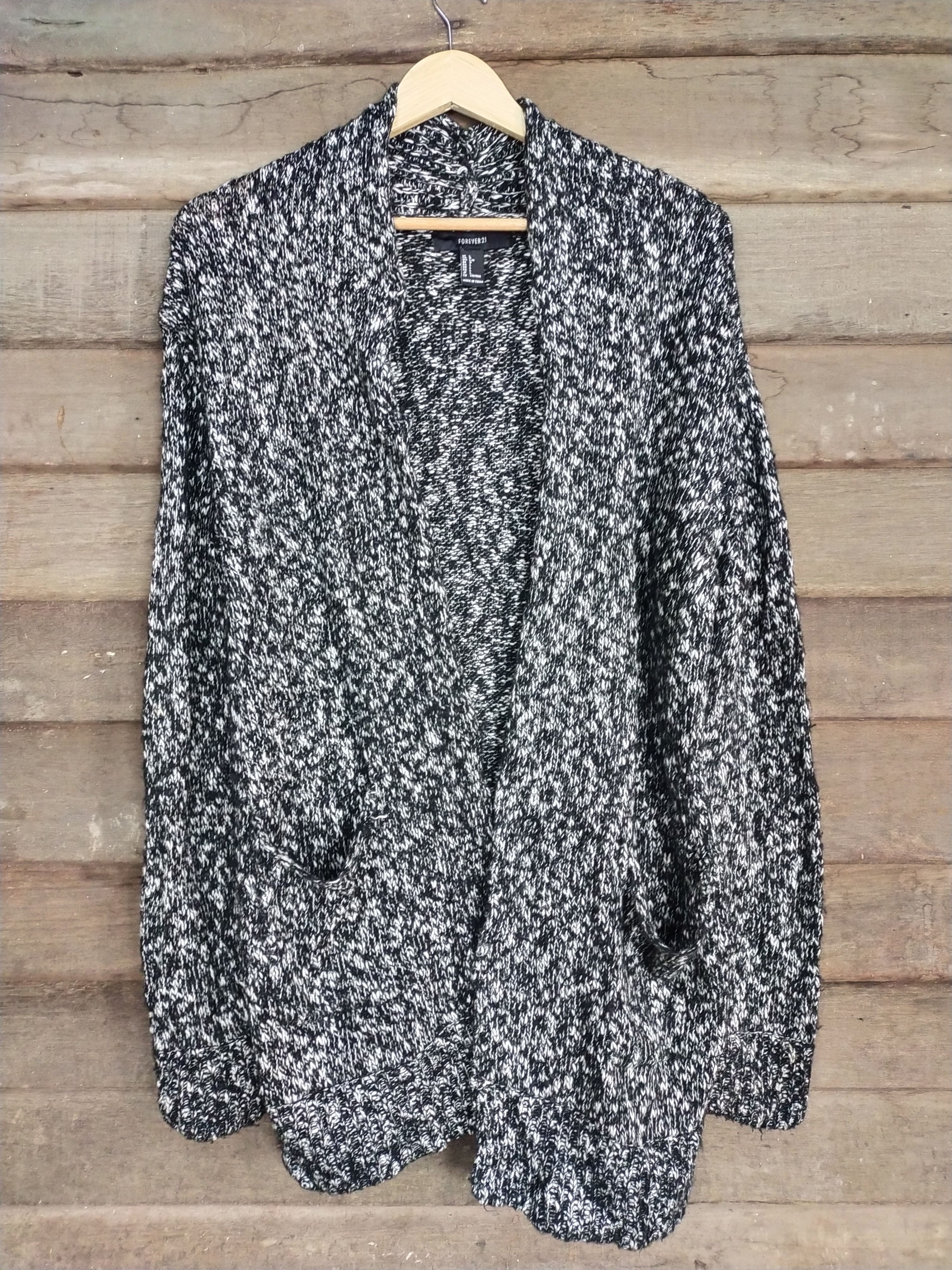 Forever 21 Forever 21 black cardigan knitwear japan #S203 Size L / US 10 / IT 46 - 1 Thumbnail